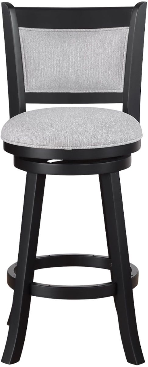 Crown Mark Cecil Black/Dove Swivel Bar Stool-2