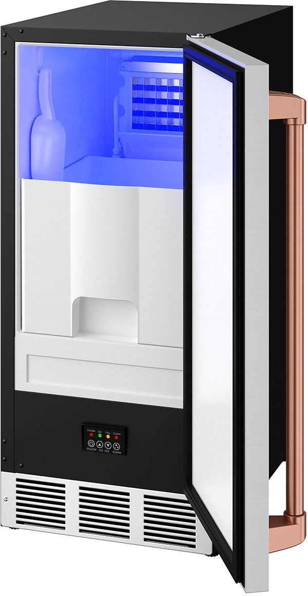 Thor Kitchen Gordon Ramsay Series 15" Stainless Steel/Rose Gold Undercounter Ice Maker-4