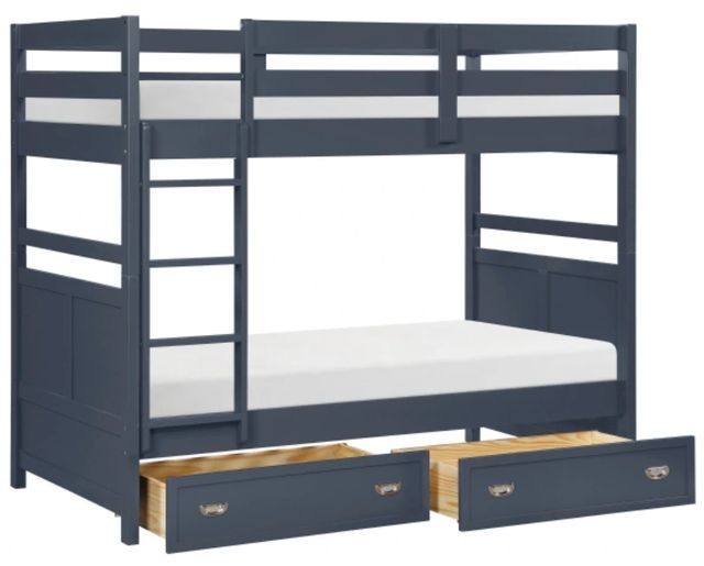Homelegance® Sloane Navy Blue Full/Full Bunk Bed-2