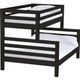 Crate Designs™ Furniture Espresso Twin XL/Queen Tall Ladder End Bunk Bed-0