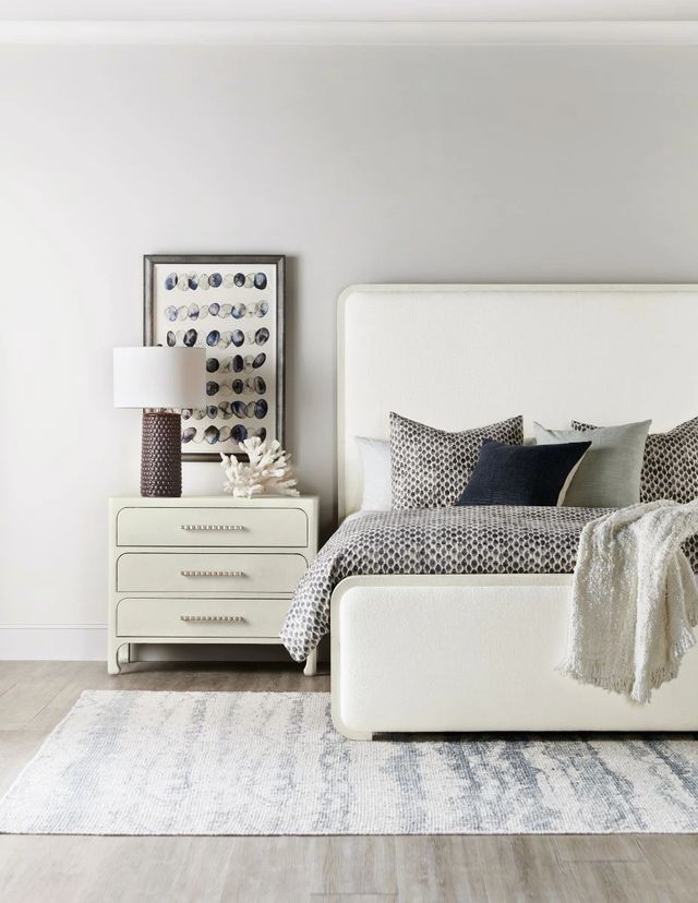 Hooker® Furniture Serenity Ashore Arctic/Sand Dollar California King Upholstered Panel Bed-3