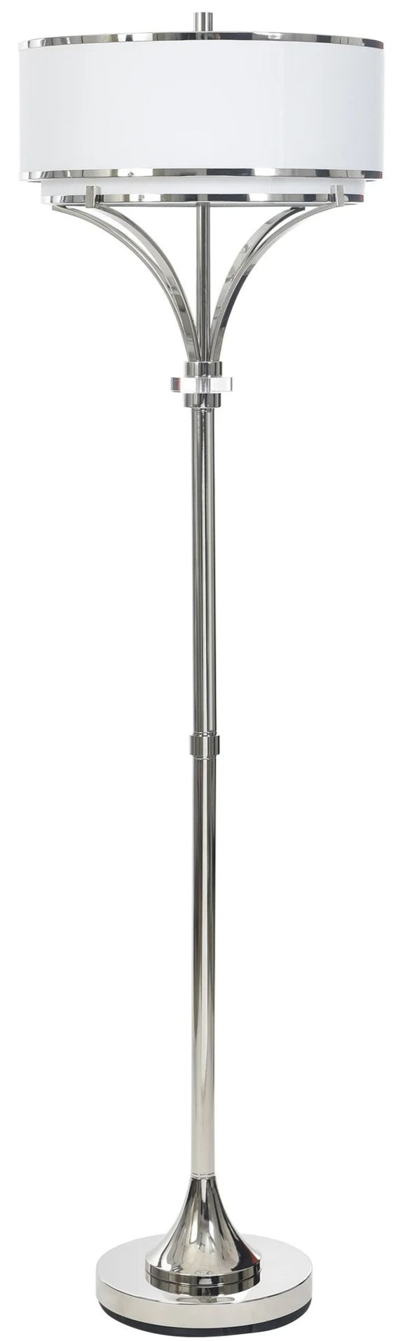 Stylecraft Polished Nickle Floor Lamp-0