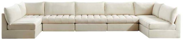 Meridian Furniture Jacob 7-Piece Cream 177" Modular Sectional-0
