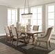 Coaster® Brockway 7-Piece Barely Brown/Cream Trestle Dining Set-1