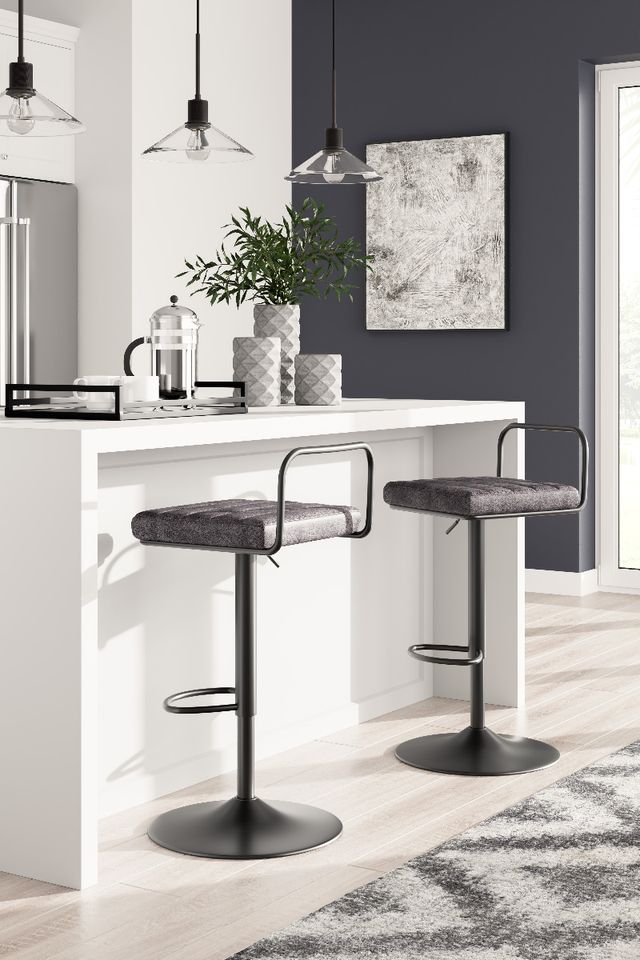 Signature Design by Ashley® Strumford Gray/Black Bar Stool-3