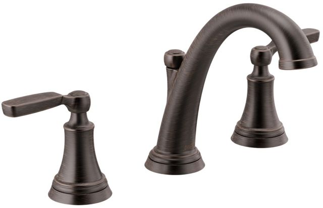 Delta Woodhurst® Venetian Bronze 2-Handle Widespread Bathroom Faucet-0