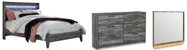 Signature Design by Ashley® Baystorm 3-Piece Gray King Panel Bed Set-0