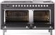 Ilve® Professional Plus II 60" Graphite Matte Pro Style Dual Fuel Range-1