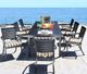 CabanaCoast® Customizable Monaco Aluminum 84"x42" Outdoor Rectangular Dining Table-1