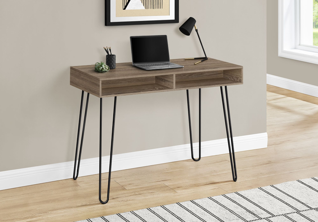 Monarch Specialties Inc. Dark Taupe Computer Desk-2