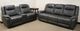 American Wholesale Furniture Eclipse Charcoal Manual Reclining Console Loveseat-1