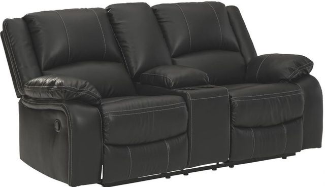 Signature Design by Ashley® Calderwell Black Reclining Loveseat-0