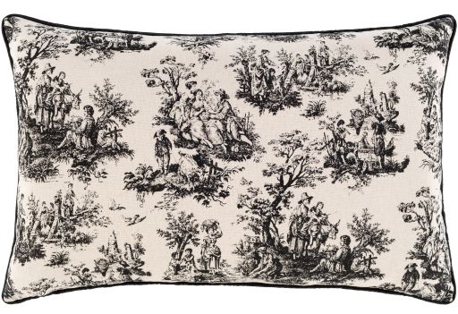 Surya Chateau Light Gray 14"x22" Toss Pillow with Polyester Insert-0