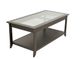 TechCraft Glass Top Coffee Table with Brown Base-0