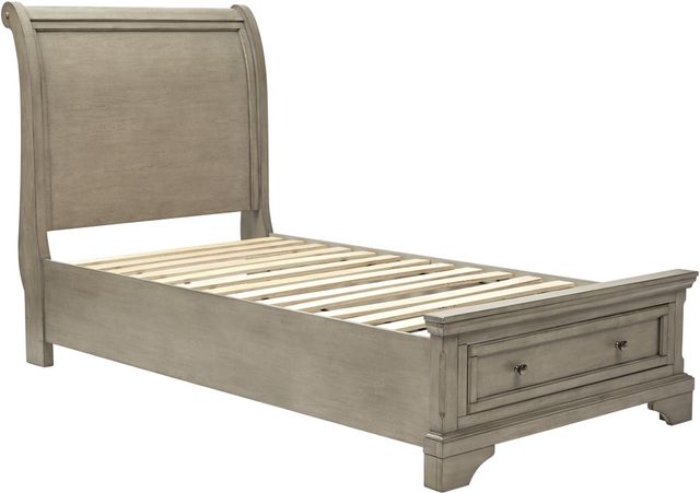 Signature Design by Ashley® Lettner Light Gray Twin Storage Sleigh Bed-1