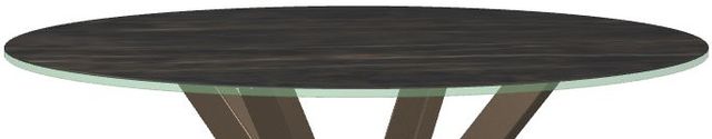Amisco Customizable Asterisk Glass Top Round Counter-Height Table with Starburst Stand-1