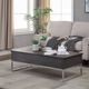 ACME Furniture Iban Gray Oak Coffee Table with Chrome Base-2