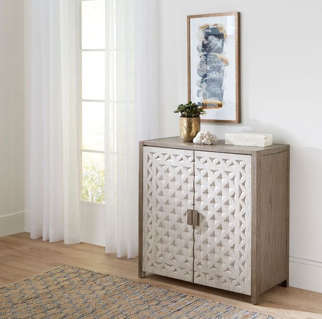 Liberty Furniture Chatfield Antique White/Tobacco Accent Console-1
