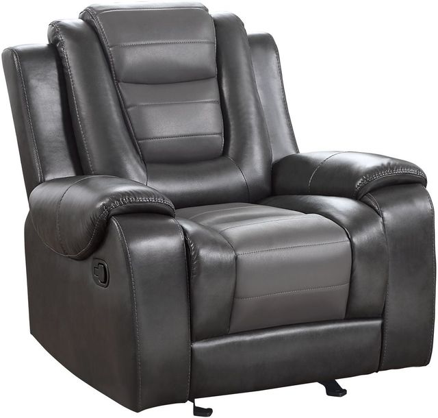 Mazin Furniture Briscoe 2-Tone Gray Glider Reclining Chair-0
