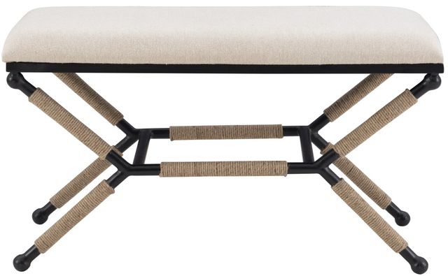 Linon Campaign Natural Accent Bench-1