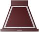 Ilve® Nostalgie II Noblesse 30" Burgundy Wall Mounted Range Hood with Chrome Trim-0