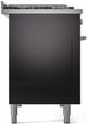Ilve® Professional Plus II 48" Glossy Black Pro Style Dual Fuel Range-3