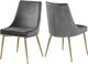 Meridian Furniture Karina Gray/Gold Velvet Dining Chair-3
