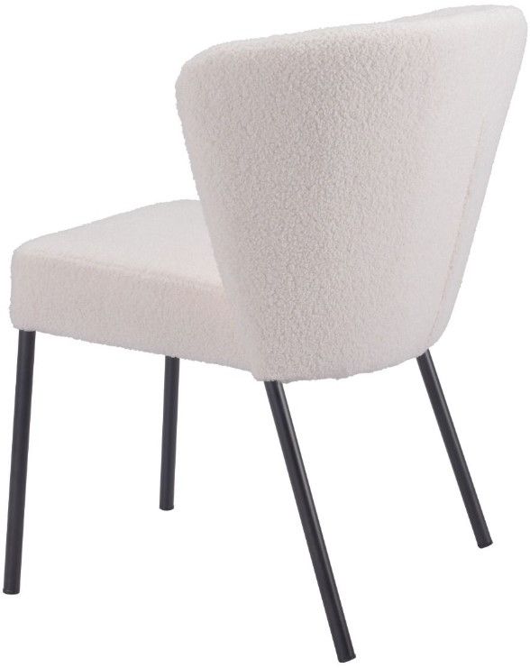 Zuo® Modern Aimee 2-Piece Black/Cream Dining Side Chair Set-3