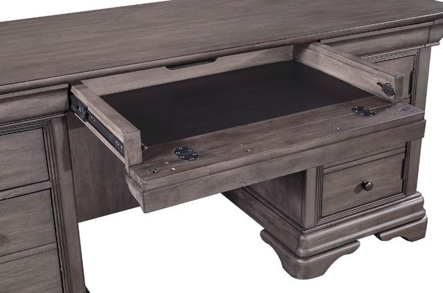 aspenhome® Sinclair Ash Grey Credenza and Hutch-2