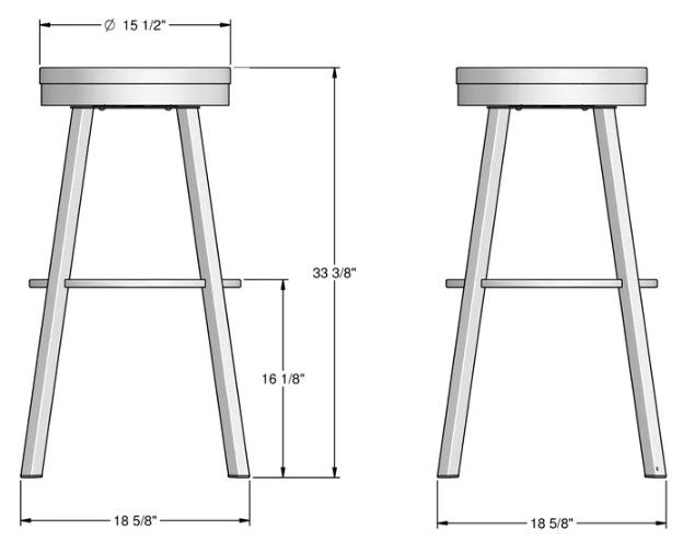 Amisco Customizable Connor Swivel Spectator Stool-2