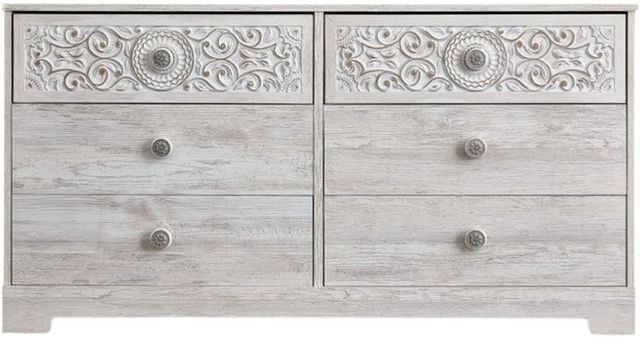 Signature Design by Ashley® Paxberry Whitewash 6-Drawer Dresser-1