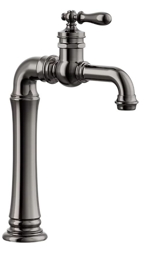 KOHLER® Artifacts® Gentleman's® Vibrant Titanium Single-Handle Bathroom Sink Faucet-0