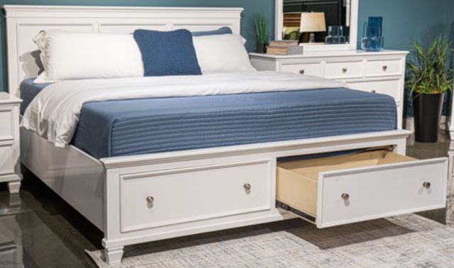 Signature Design by Ashley® Fortman White Queen Panel Storage Bed-4