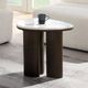 ACME Furniture Hanale Natural Marble Top End Table with Brown Legs-1