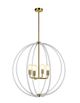 Renwil® Basil Brass/White Chandelier Lighting-1