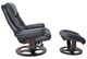 BarcaLounger® Jacque Hilton-Black Manual Pedestal Recliner and Ottoman Set-2