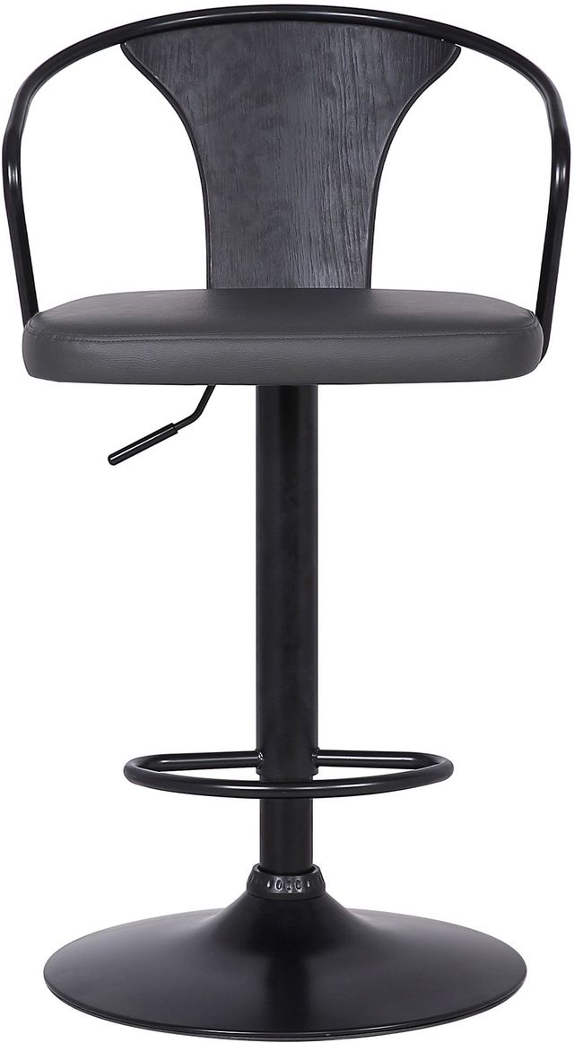 Armen Living Eagle Grey Adjustable Bar Stool-1