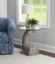 Powell® Wally The Whale Glass Top Side Table with Driftwood Base-1