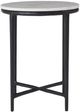 Renwil® Veroia White Accent Table with Matte Black Base-2