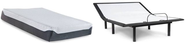 Sierra Sleep® by Ashley® Chime Elite 2-Piece 12" Memory Foam and Adjustable Base Queen Mattress Set-0
