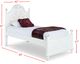 Elements International Alana 4-Piece White Youth Twin Platform Bedroom Set-1