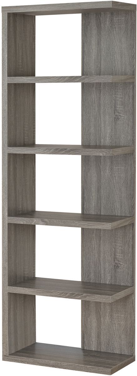 Coaster® Harrison Weathered Grey 5-Tier Bookcase-0