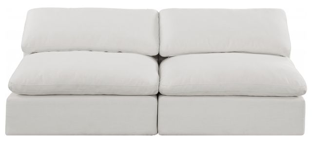 Meridian Furniture Comfy 2-Piece Cream Armless Modular Sectional-1