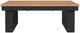 Elements International Cabana Black/Brown Aluminum/Wood Outdoor Coffee Table-1