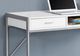 Monarch Specialties Inc. 48"L White and Silver Metal Computer Desk-3
