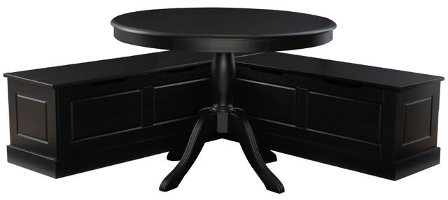 Linon Norah 2-Piece Black Dining Nook Set-0