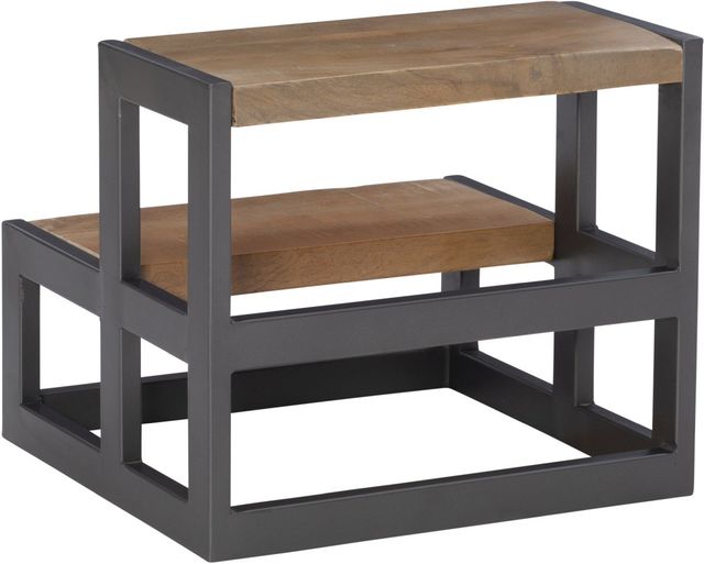 Powell® Blythe Natural/Pewter Bed Steps-2