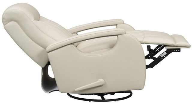 BarcaLounger® Braxton Troy Cream Leather Manual Swivel Glider Recliner-1