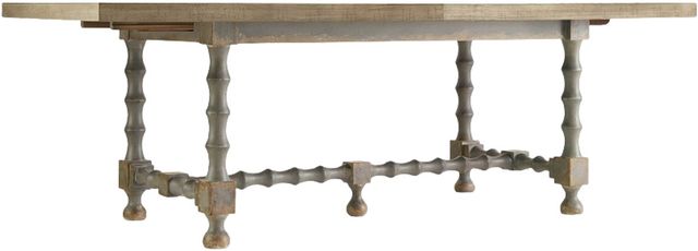 Hooker® Furniture Ciao Bella Natural Trestle Dining Table with Time Worn Gray Base-0
