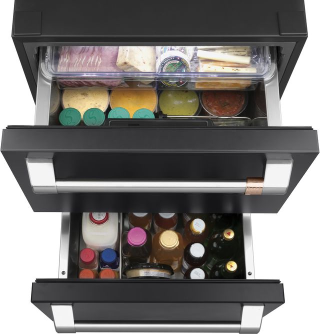Café™ 5.7 Cu. Ft. Matte Black Refrigerator Drawers-2